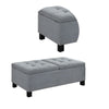 Wooden Ottoman with Hidden Storage Compartment Gray and Black By Casagear Home BM232038