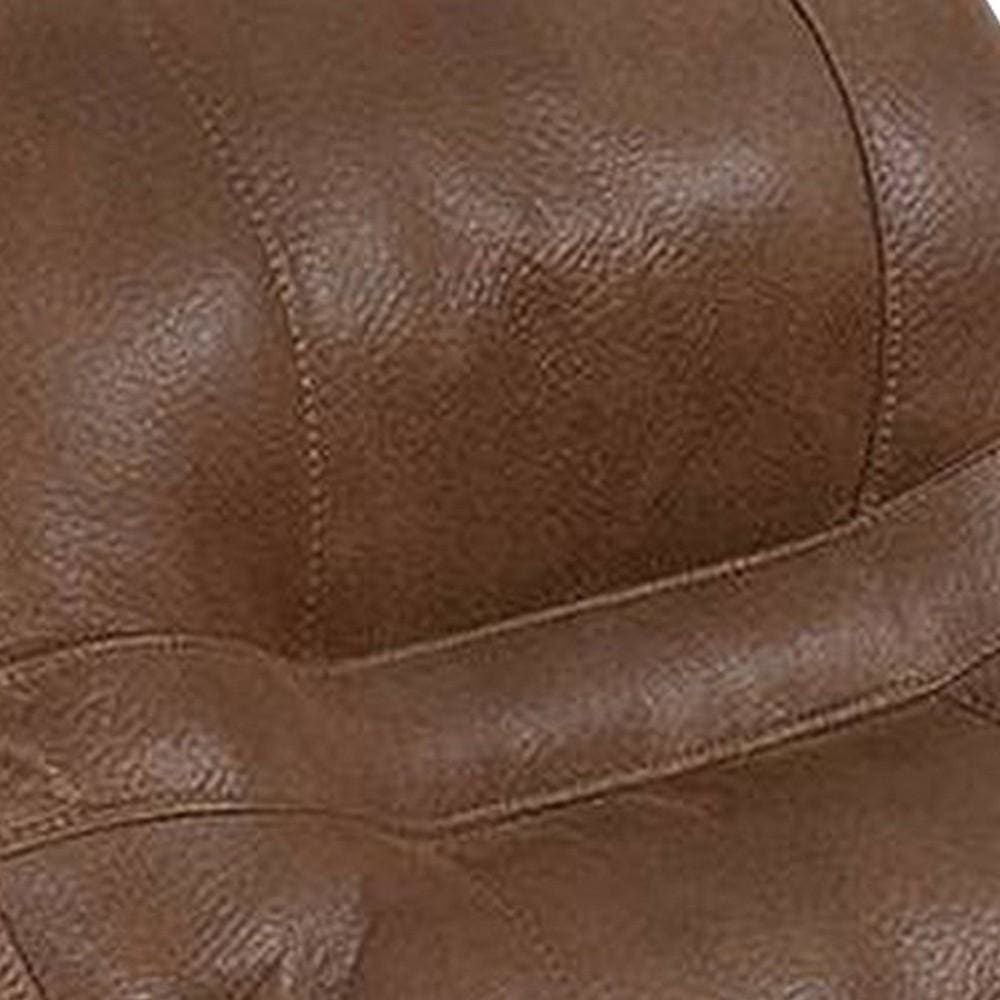 41 Inch leatherette Reclining Chair with USB Port Brown By Casagear Home BM232082