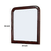 37 Inches Wooden Mirror with Curved Edges Brown By Casagear Home BM232118