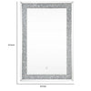 Rectangular Beveled Wall Mirror with Touch Led Silver By Casagear Home BM232515