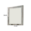 Wall Mirror with Rectangular Frame and Molded Details Gray By Casagear Home BM232688