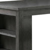 Wooden Counter Height Table with Three Storage Shelves Gray By Casagear Home BM232889