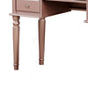 Vanity Set with Turned Tapered Legs and Three Piece Mirror Rose Gold By Casagear Home BM232895