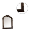 Modern Mirror with Crown Top Frame and Molded Details Brown By Casagear Home BM232909