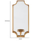 Metal Frame Wall Sconce with Cut Corner Design Gold By Casagear Home BM232922