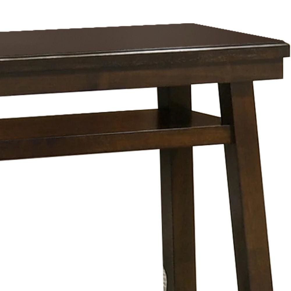 Wooden Console Table with One Open Shelf Brown By Casagear Home BM233168