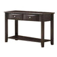 Wooden Console Table with 2 Spacious Drawers, Brown By Casagear Home