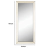 Rectangular Shaped Floor Mirror with Beveled Edge Silver By Casagear Home BM233236