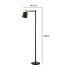 Tubular Metal Floor Lamp with Horn Style Shade Black By Casagear Home BM233239