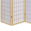 3 Panel Foldable Wooden Frame Room Divider with Grid Design Brown By Casagear Home BM233240