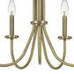 Metal Chandelier with 5 Candelabra Holders Gold By Casagear Home BM233250