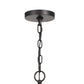 Metal Chandelier with 5 Cylindrical Wire Mesh Shades Black By Casagear Home BM233272