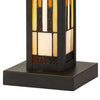 127 Watt Tiffany Shade Table Lamp with Metal Base Multicolor By Casagear Home BM233346