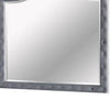 38 Inch Fabric Padded Frame Mirror with Button Tufting Gray By Casagear Home BM233763