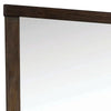 37 Inch Mirror with Rectangular Wooden Frame Brown By Casagear Home BM233767