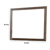 36 Inch Mirror with Rectangular Wooden Frame Brown By Casagear Home BM233770