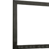 39 Inch Mirror with Rectangular Wooden Frame Dark Gray By Casagear Home BM233775