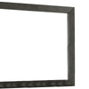 39 Inch Mirror with Rectangular Wooden Frame Dark Gray By Casagear Home BM233775