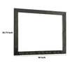 39 Inch Mirror with Rectangular Wooden Frame Dark Gray By Casagear Home BM233775