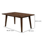 Rectangular Wooden Dining Table with Tapered Block Legs Brown By Casagear Home BM233842