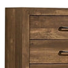 5 Drawer Wooden Chest with Grain Details Walnut Brown By Casagear Home BM233856