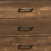 5 Drawer Wooden Chest with Grain Details Walnut Brown By Casagear Home BM233856