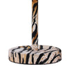 Fabric Wrapped Table Lamp with Striped Animal Print Brown and Black By Casagear Home BM233928