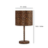 Fabric Wrapped Table Lamp with Dotted Animal Print Brown and Black By Casagear Home BM233930