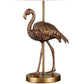 Polyresin Standing Flamingo Design Table Lamp with Round Base Gold By Casagear Home BM233934