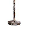 Fabric Wrapped Floor Lamp with Animal Print Yellow and Black By Casagear Home BM233936