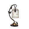 Arc Design Metal Table Lamp with Birdcage Shade Black By Casagear Home BM233938