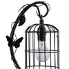 Arc Design Metal Table Lamp with Birdcage Shade Black By Casagear Home BM233938