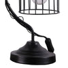 Arc Design Metal Table Lamp with Birdcage Shade Black By Casagear Home BM233938