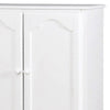 51 Inch 2 Drawer Wooden Armoire with Arched Base White By Casagear Home BM235459