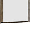 40 Inch Rectangular Wooden Frame Contemporary Mirror Brown By Casagear Home BM235463