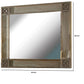 44 Inch Rectangular Mirror with Carved Corners Brown By Casagear Home BM235465