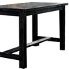 Rectangular Counter Height Table with Block Legs Antique Black By Casagear Home BM235496