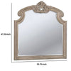 47.25 Inches Crown Top Molded Mirror Natural Brown By Casagear Home BM235530