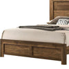 Rustic Style Wooden Queen Bed with Grain Details Brown By Casagear Home BM235535