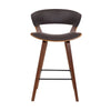 27 Inches Saddle Seat Leatherette Counter Stool Brown By Casagear Home BM236363