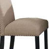 Wooden Side Chairs with Nailhead Trims Set of 2 Beige and Black By Casagear Home BM236573