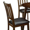 Wooden Dining Table with Ladder Back Style Chairs Set of 5 Brown By Casagear Home BM236574