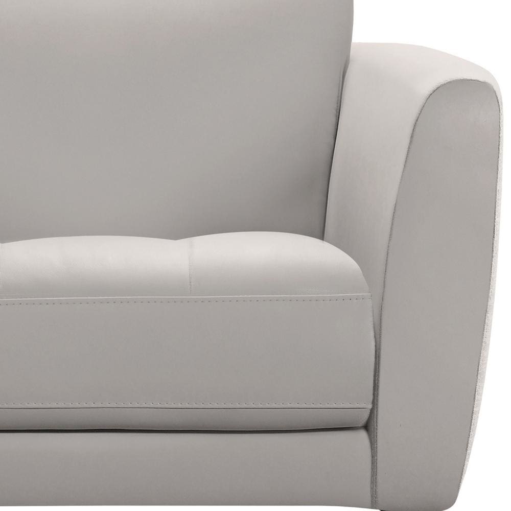 19 Inches Leatherette Sofa Chair with Flared Armrests White - BM236873 By Casagear Home BM236873