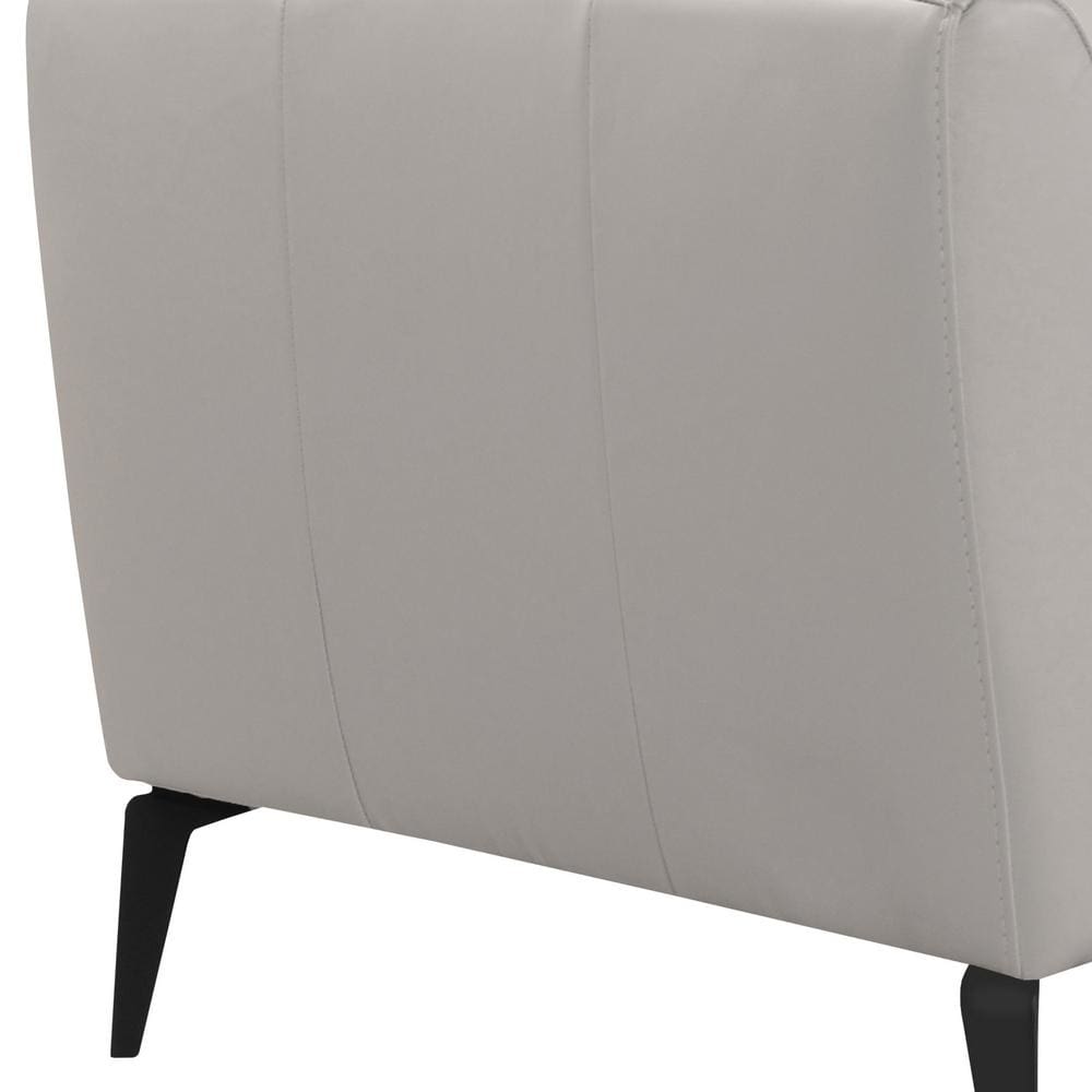 19 Inches Leatherette Sofa Chair with Flared Armrests White - BM236873 By Casagear Home BM236873