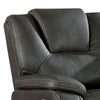 Leatherette Power Recliner with Pillow Top Arms Dark Gray - BM237148 By Casagear Home BM237148