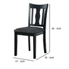 Wooden Side Chair with Fiddle Design Back Set of 2 Black - BM237157 By Casagear Home BM237157