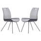 Curved Back Dining Chair with Bucket Design Seat, Set of 2, Gray - BM237187 By Casagear Home