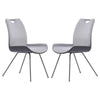 Curved Back Dining Chair with Bucket Design Seat, Set of 2, Gray - BM237187 By Casagear Home