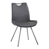 Curved Back Dining Chair with Bucket Design Seat, Set of 2, Dark Gray - BM237188 By Casagear Home