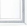 Rectangular Mirrored Wall Decor with Faux Crystals Silver By Casagear Home BM238112